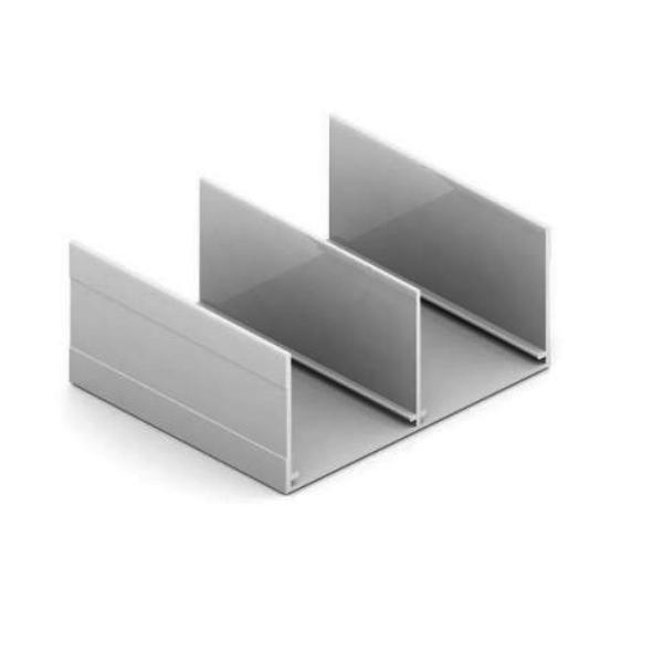 Направляющая двухполозная верхняя (Slim line/NOVA) цвет серебро